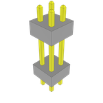 Conn Board Stacker HDR 4 POS 2mm Solder ST Top Entry Thru-Hole Bulk