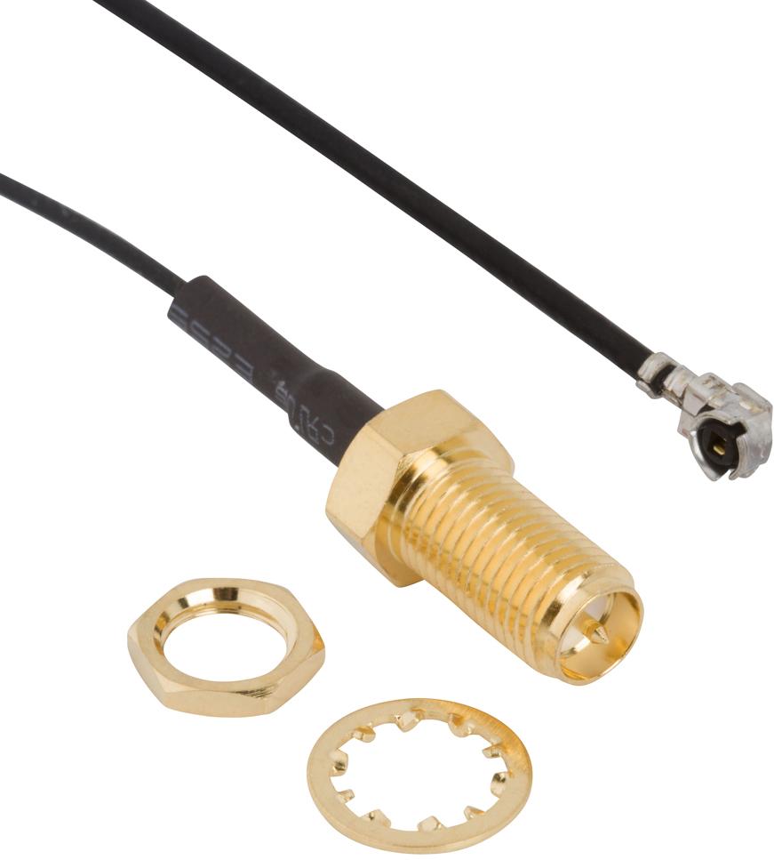 Amphenol RF-336314-12-0050 Cable Assembly Coaxial Cable Assembly 1.13mm Cable 0.05m SMA to AMC F-M Bag