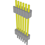 Conn Board Stacker HDR 6 POS 1.27mm Solder ST Thru-Hole Layer