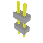 Conn Board Stacker HDR 2 POS 2mm Solder ST Top Entry Thru-Hole Bulk
