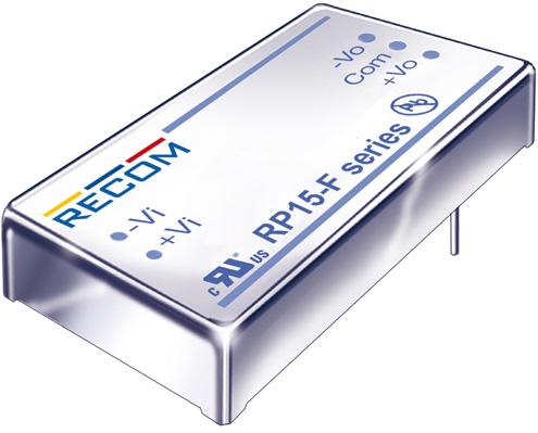 RECOM Power-RP15-1212DF DC/DC-Wandler und Spannungsreglermodul Module DC-DC 12VIN 2-OUT -12V/12V -0.625A/0.625A 15W 5-Pin Tube