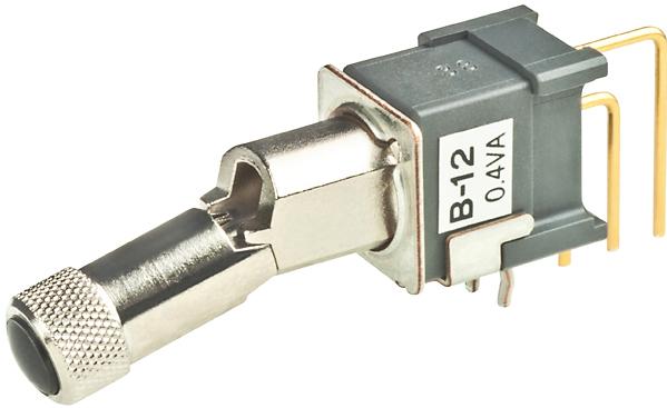 NKK Switches-B12LV Switch Toggle Switch Toggle ON None ON SPDT Locking Lever PC Pins 0.1A 28VAC 28VDC 0.4VA PC Mount with Bracket
