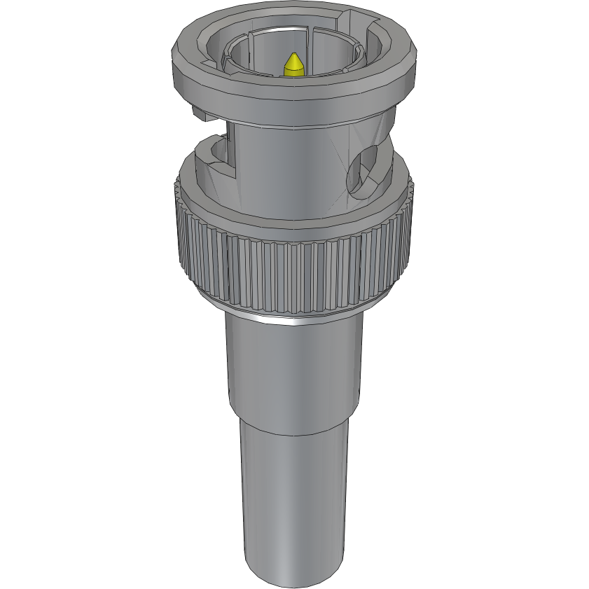 Samtec-BNC7T-P-C-GN-ST-CA6D Connector RF Conn BNC 0Hz to 12GHz 75Ohm Solder ST Cable Mount PL Gold Over Nickel Bag