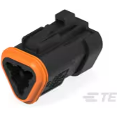 TE Connectivity-DT06-3S-CE05 Einzeladersteckverbinder, Gehäuse Conn Housing PL 3 POS Crimp ST Cable Mount Black Box