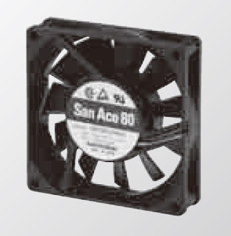 SANYO DENKI-109P0812C601 Gebläse und Lüfter DC Fan Axial Ball Bearing 12V 10.2V to 13.8V 37.8CFM 39dB 80 X 80 X 20mm