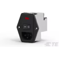 TE Connectivity-PE0S0DH3B 电源接入模块 Power Entry Module EMI/RFI Filtered M 3 POS (115VAC/230)VACVAC 3A Fuse/Switch ST 1 Port