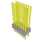 Conn Unshrouded Header HDR 16 POS 1.27mm Solder ST Top Entry Thru-Hole Tube