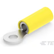 TE Connectivity-2-320568-2 Connector Terminals PIDG Ring Tongue Terminal 12AWG Copper Yellow/Yellow Stripe 29.16mm Tin Loose