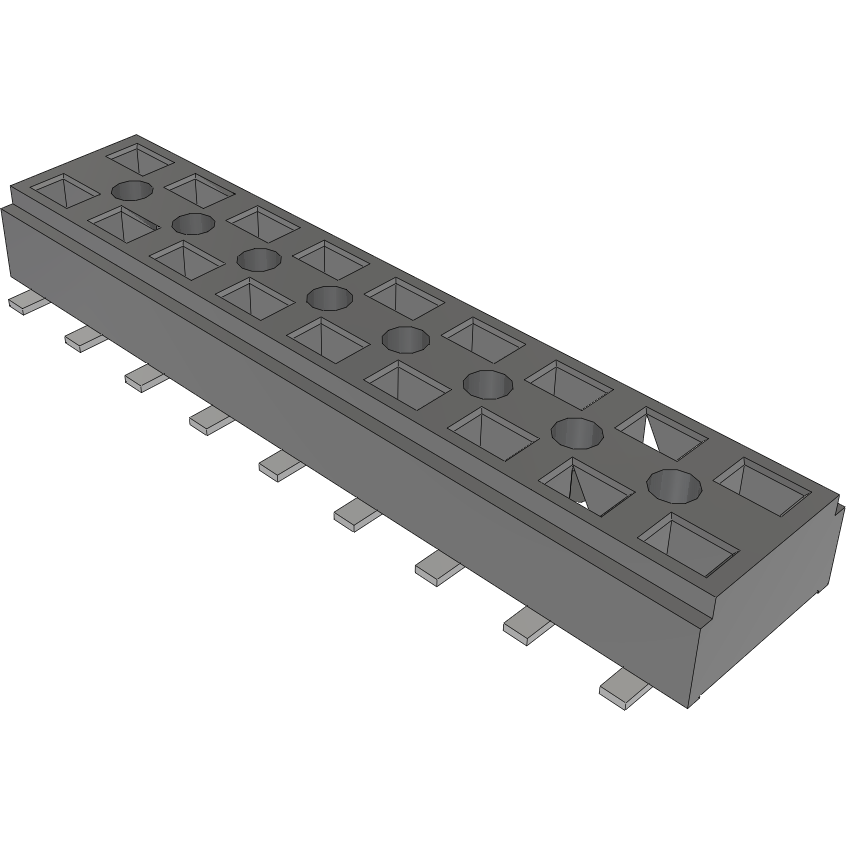Samtec-CLT-109-02-L-D-BE-A-TR Steckverbinderleisten und Leiterplattenbuchsen Conn Socket Strip SKT 18 POS 2mm Solder ST Bottom Entry SMD TIGER CLAW™ T/R