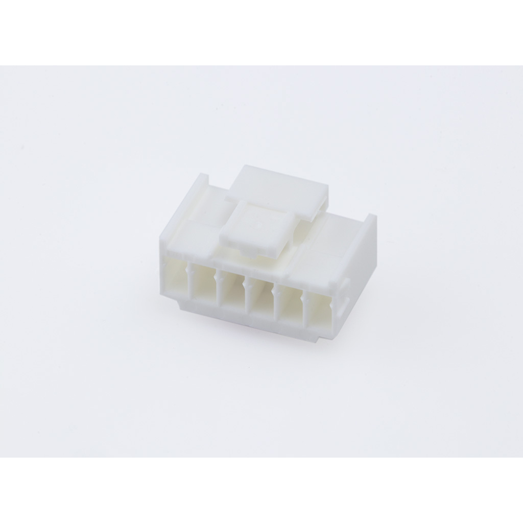 Molex-511630600 Connector Discrete Wire Housing Conn Housing RCP 6 POS 2.5mm Crimp ST Cable Mount White Mini-Lock Bag
