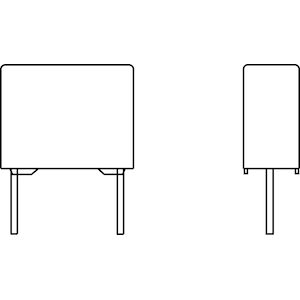 Vishay-BFC237251223 Capacitor Film Cap Film 0.022uF 400V PET 10%( 12.5 X 4 X 10mm) Radial Plastic Rectangular Can 10mm 105°C Loose