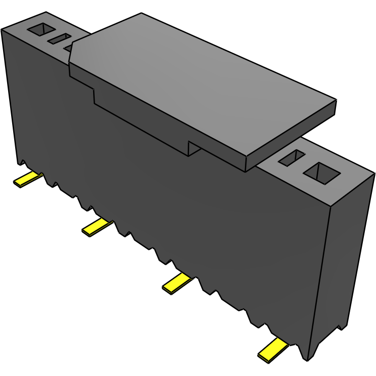 Samtec-SSM-107-S-SV-P Steckverbinderleisten und Leiterplattenbuchsen Conn Socket Strip SKT 7 POS 2.54mm Solder ST Top Entry SMD Tube