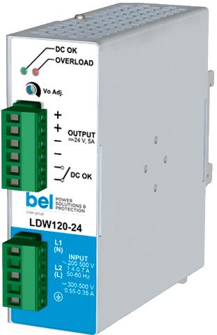 Bel Power Solutions-LDW120-12 AC to DC Power Supplies 120Watt DIN Rail Switching Power Supply