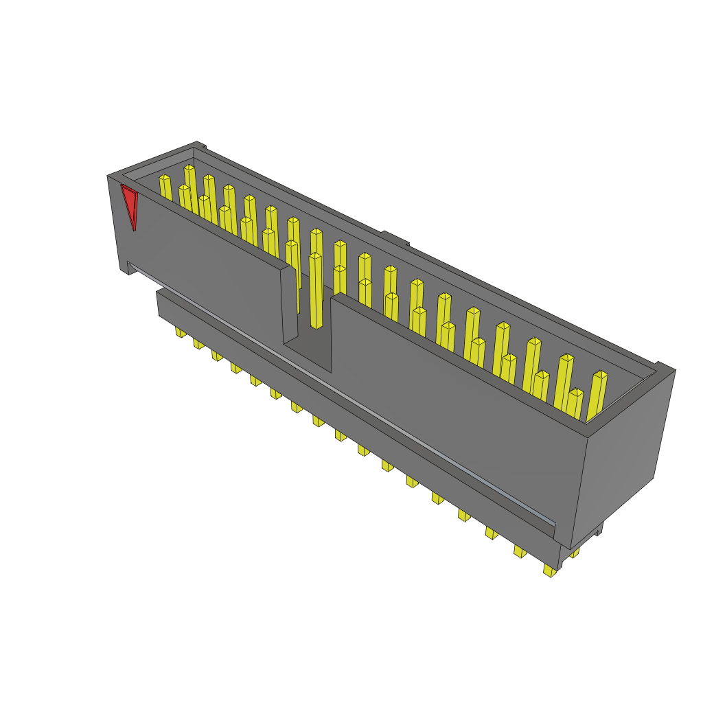 Samtec-ZSS-117-01-T-D-540 Steckverbinderleisten und Leiterplattenbuchsen Conn Elevated Shrouded Header HDR 34 POS 2.54mm Solder ST Top Entry Thru-Hole Layer