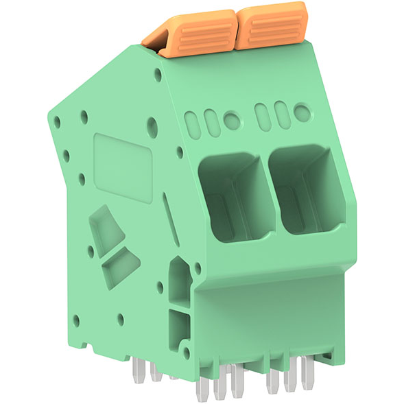 Molex-2249300002 Connector Terminal Blocks Conn Terminal Block 2 POS 2.5mm Solder 35° Thru-Hole 72A/Contact