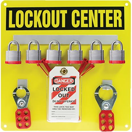 Panduit-PSL-1009 Component Kits Lockout Tagout, 6, Padlock Aluminum Board Kit
