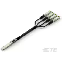 TE Connectivity-2334236-6 Cable Assembly Other Cable Assembly Round 3m 30AWG QSFP28 to 4(SFP28) 38 to 4(20) POS M-M