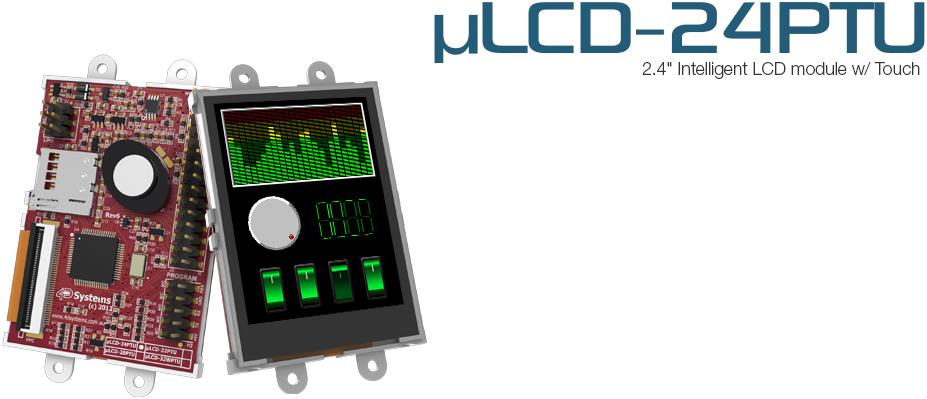 4D Systems-ULCD-24PTU TFT-Module 2.4", 240x320 pixel, Intelligent TFT-LCD module w/ Resistive Touch and Picaso Processor
