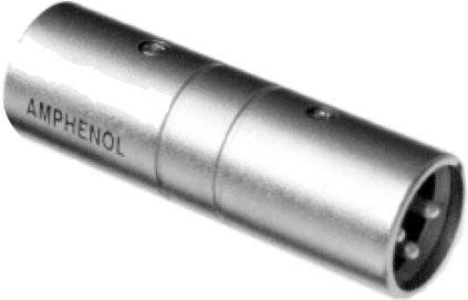 Amphenol-AC3M3MBW Connector Audio and Video Conn XLR Adapter M/M 3/3 POS ST 1/1 Port