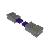 Cable Assembly Discrete Wire 0.082m 28AWG Terminal Strip to Terminal Strip 10 to 10 POS M-M Crimp-Crimp TIGER EYE™ Layer