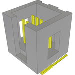 Conn Shrouded Header (4 Sides) HDR 10 POS 1.27mm Solder RA Side Entry Thru-Hole Tube