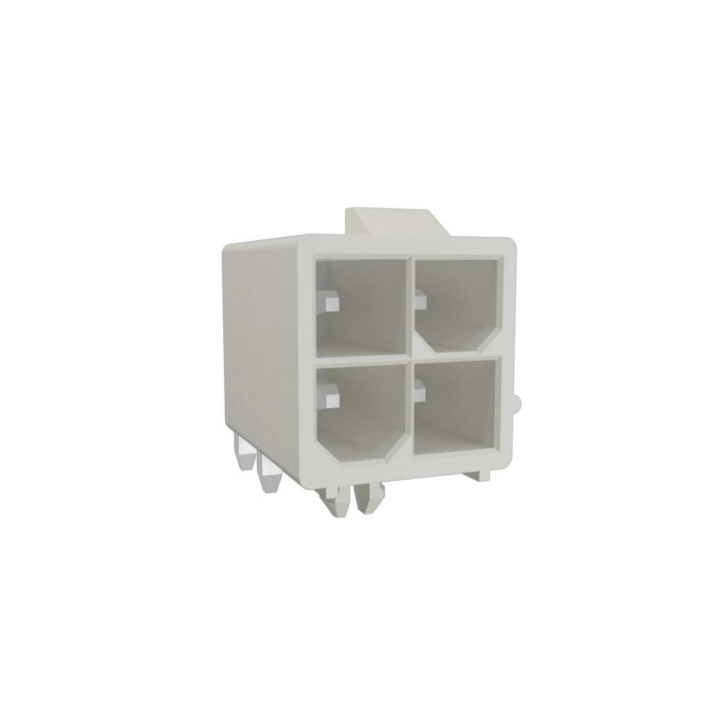 Amphenol Communications Solutions-10131318-04511GPLF Steckverbinderleisten und Leiterplattenbuchsen Conn Wire to Board HDR 4 POS 4.2mm Solder RA Side Entry Thru-Hole Minitek® Tray