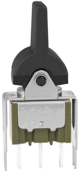 NKK Switches-M2018TXW13-GA Interruptor basculante Switch Rocker (ON) OFF (ON) SPDT PC Pins Small Paddle 6A 250VAC 30VDC 50000Cycles