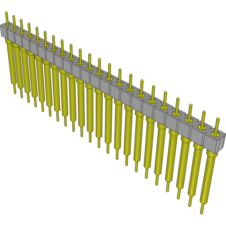 Samtec-BBS-122-G-C Steckverbinderleisten und Leiterplattenbuchsen Conn Unshrouded Header HDR 22 POS 2.54mm Solder ST Top Entry Thru-Hole Tube