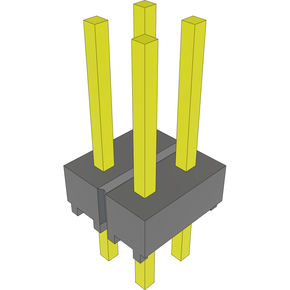 Samtec-MTSW-102-24-T-D-260 Steckverbinderleisten und Leiterplattenbuchsen Conn Unshrouded Header HDR 4 POS 2.54mm Solder ST Top Entry Thru-Hole Bulk