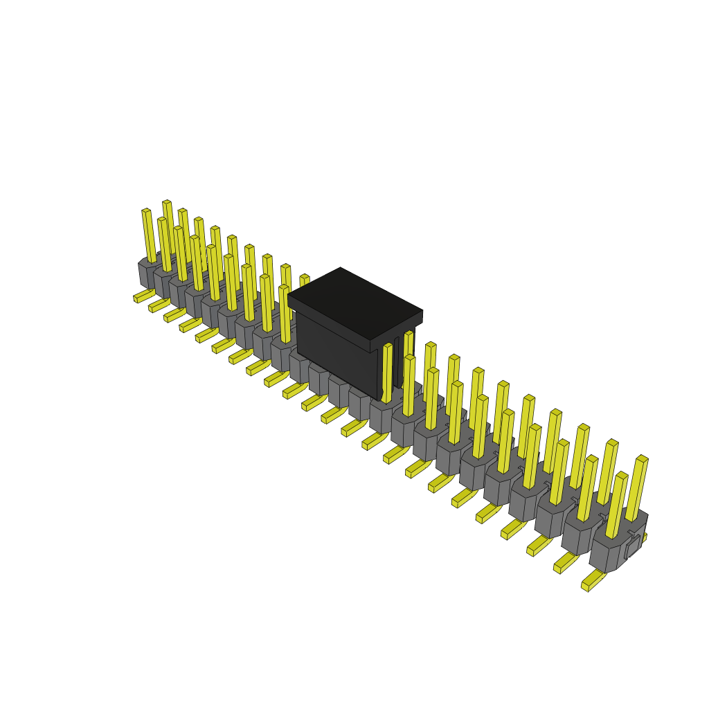 Samtec-TSM-123-01-T-DV-P Steckverbinderleisten und Leiterplattenbuchsen Conn Unshrouded Header HDR 46 POS 2.54mm Solder ST Top Entry SMD Tube