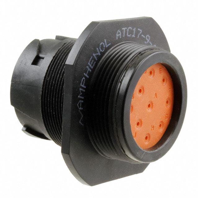 Amphenol-ATC17-9-1939PN Connector Circular Conn Circular PIN 9 POS Crimp ST Jam Nut 9 Terminal 1 Port