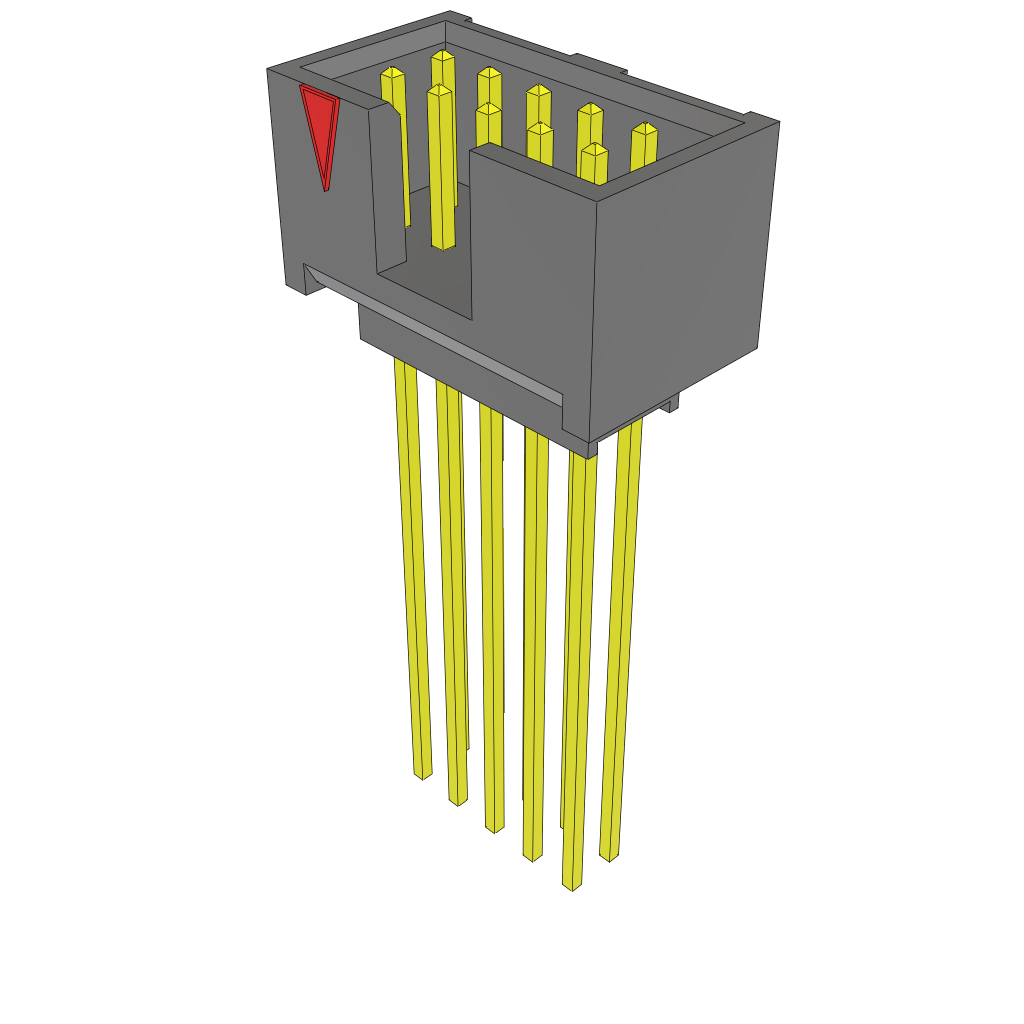 Samtec-ZSS-105-09-G-D-1340 Piastre connettori e prese PCB Conn Elevated Shrouded Header HDR 10 POS 2.54mm Solder ST Top Entry Thru-Hole Bulk