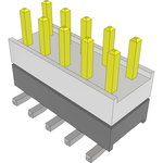 Conn Board Stacker HDR 10 POS 2.54mm Solder ST Top Entry SMD Tube