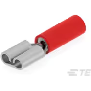 TE Connectivity-640911-2 Steckverbinderanschlüsse Quick Disconnect Terminal 18-22AWG Brass Red F 20.32mm Tin Reel