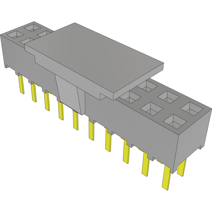 Samtec-SMM-110-01-S-D-P Steckverbinderleisten und Leiterplattenbuchsen Conn Socket Strip SKT 20 POS 2mm Solder ST Top Entry Thru-Hole TIGER EYE™ Tube
