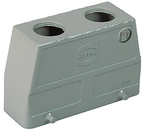 HARTING-19300240467 Adaptateurs pour manchons thermorétractables Hood 180° 24B Shell Size Powder Die Cast Aluminum Double Lock Han®