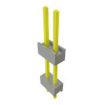 Conn Board Stacker HDR 2 POS 2.54mm Solder ST Top Entry Thru-Hole Bulk