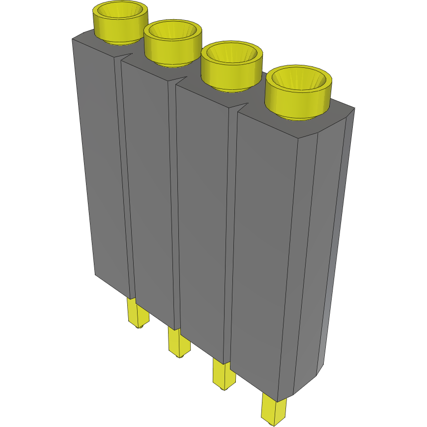 Samtec-ESS-104-TT-04 Steckverbinderleisten und Leiterplattenbuchsen Conn Socket Strip SKT 4 POS 2.54mm Solder ST Top Entry Thru-Hole Bulk