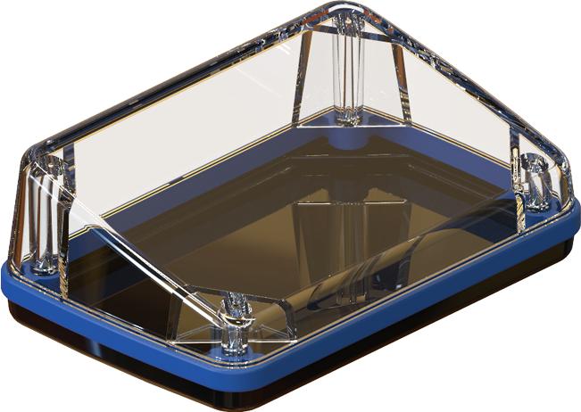 Serpac Electronic Enclosures-CX61SD-CLBK-A-BL Kästen, Gehäuse und Gestelle Black Polycarbonate Sloped Waterproof Pocket Enclosure with Blue Seal <h4><strong>CALIFORNIA PROPOSITION</strong> ⚠️<strong>65 WARNING</strong>⚠️</h4>