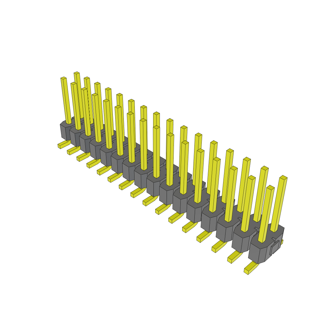 Samtec-TSM-116-02-T-DV Steckverbinderleisten und Leiterplattenbuchsen Conn Unshrouded Header HDR 32 POS 2.54mm Solder ST Top Entry SMD Tube