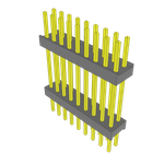 Conn Board Stacker HDR 18 POS 2.54mm Solder ST Top Entry Thru-Hole Bulk