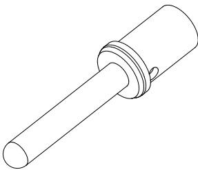 Amphenol-SC000611 Steckverbinder, Kontakt Contact PIN 2.4 Size Crimp ST Cable Mount 10-12AWG