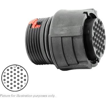 SOURIAU-CL1F3203 Accessori per connettori Connector Accessories Housing Straight Thermoplastic Black