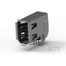 TE Connectivity-5787956-1 Steckverbinder, Schnittstelle Conn IEEE 1394 RCP 6 POS 2mm Solder RA Thru-Hole 6 Terminal 1 Port Tray