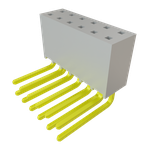 Conn Socket Strip SKT 12 POS 2.54mm Solder RA Side Entry Thru-Hole Bulk