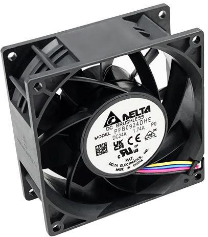 Delta Electronics-PFB0924DHEP0 Compressori e ventole DC Fan Axial Ball Bearing 24V 21.6V to 26.4V 175.03CFM 66.5dB 92 X 92 X 38mm PWM