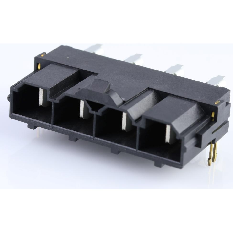 Molex-0428204223 Steckverbinderleisten und Leiterplattenbuchsen Conn Wire to Board HDR 4Power POS 10mm Solder RA Side Entry Thru-Hole Mini-Fit Sr Tube