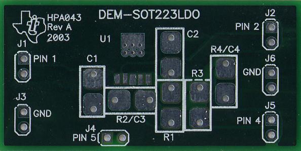 Texas Instruments-DEM-SOT223LDO Power Management Development Boards and Kits Linear Regulator Demonstration Board