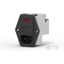 TE Connectivity-PE000DHXB Spannungsversorgungseingangsmodule Power Entry Module Filtered M 3 POS (115VAC/230)VACVAC 10A Fuse/Voltage Selector RA 1 Port