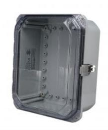 Bud Industries-DPH-28710-C Scatole, contenitori e rack Light Gray Polycarbonate Bracket Mount Heavy Duty NEMA 6P/IP68 Hinged Cover PC Enclosure